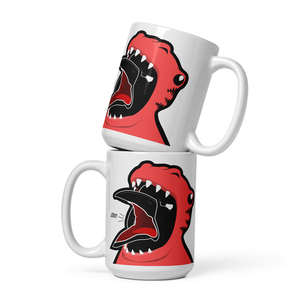 Krowma2DinoRar White glossy mug