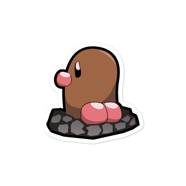 Diglett Booty Bubble-free stickers