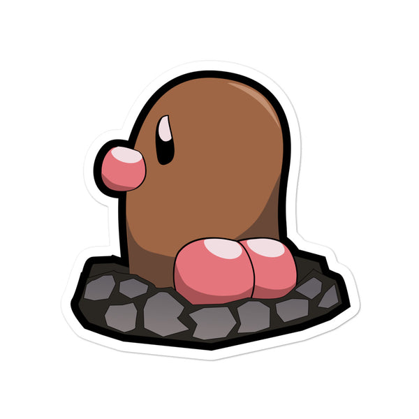 Diglett Booty Bubble-free stickers
