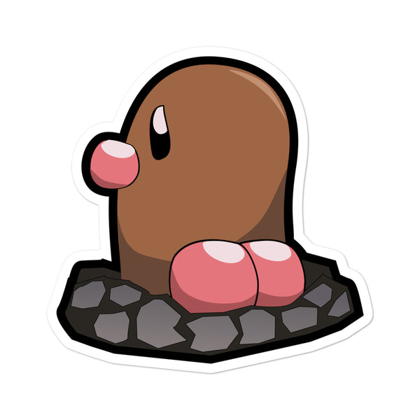 Diglett Booty Bubble-free stickers