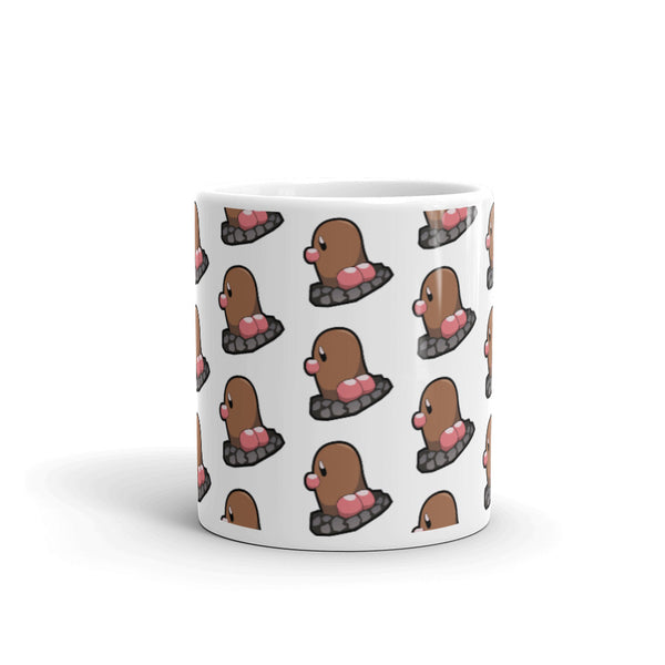 Diglett Booty White glossy mug