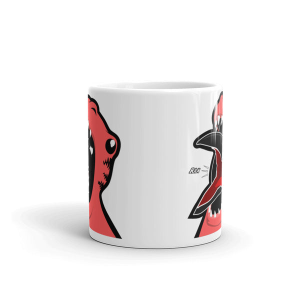 Krowma2DinoRar White glossy mug