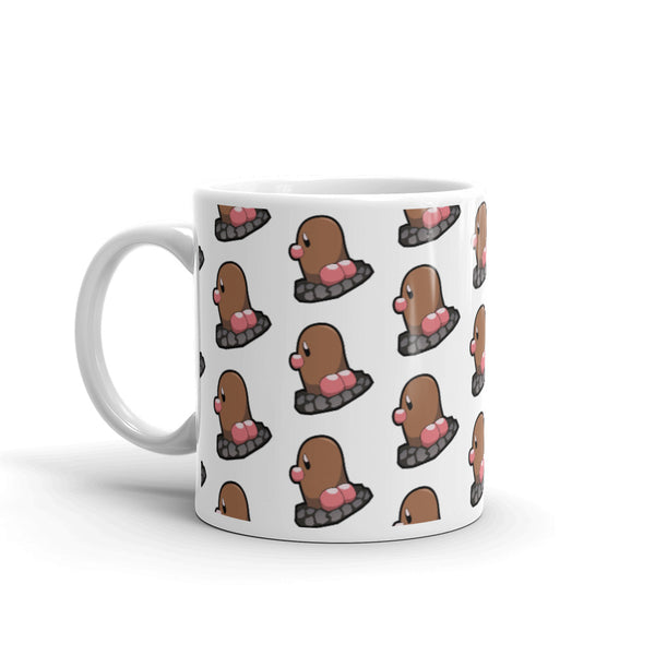 Diglett Booty White glossy mug