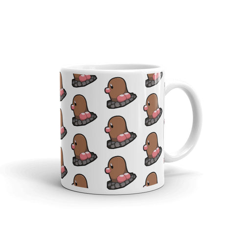 Diglett Booty White glossy mug