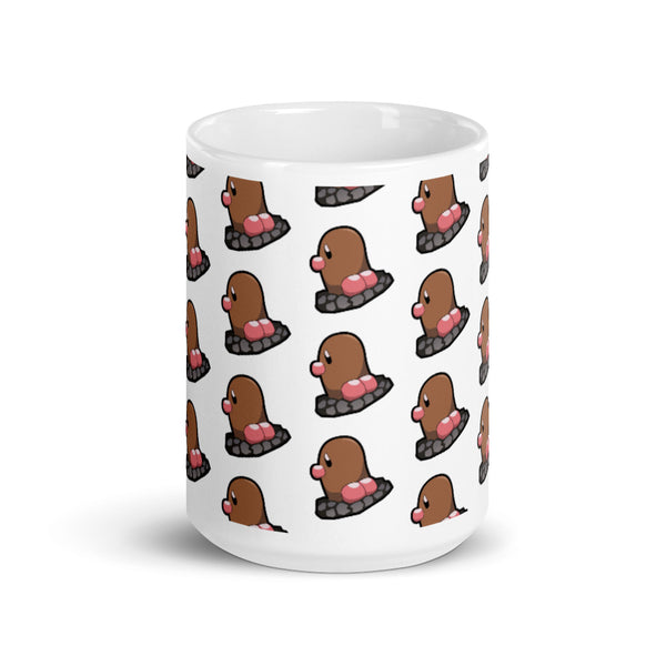 Diglett Booty White glossy mug