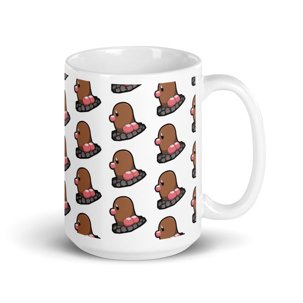 Diglett Booty White glossy mug